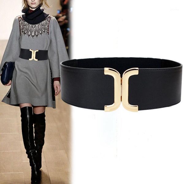 belts fashion women elastic pu leather gold buckle waist strap stretchy dress adornment ladies wide waistband1, Black;brown
belts fashion women elastic pu leather gold buckle waist strap stretchy dress adornment ladies wide waistband1, Black;brown