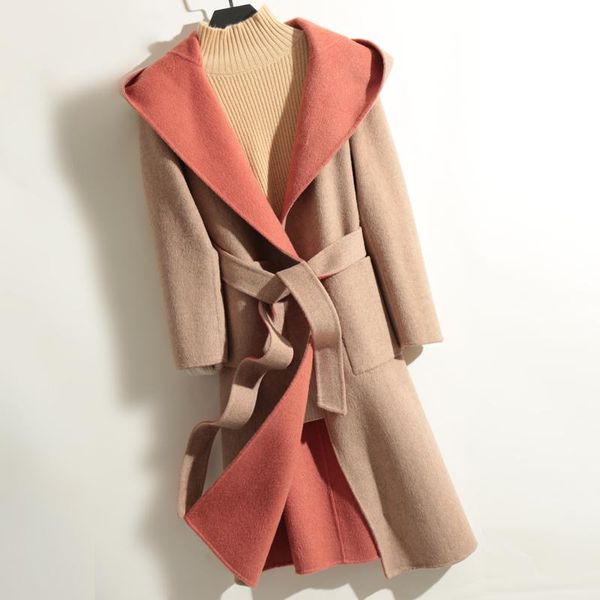 women's wool & blends autumn winter coat women 100% female long jackets korean double sided woolen clothes 2021 black overcoat 19731
women's wool & blends autumn winter coat women 100% female long jackets korean double sided woolen clothes 2021 black overcoat 19731