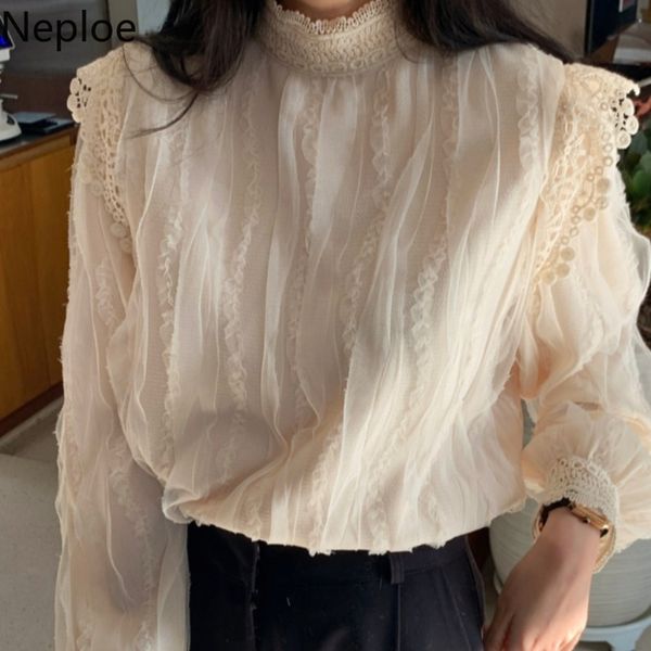 neploe womens blouses korean chic summer shirts heavy lace patchwork blusas mujer stand neck vintage elegant blouse 95353 210422, White
neploe womens blouses korean chic summer shirts heavy lace patchwork blusas mujer stand neck vintage elegant blouse 95353 210422, White