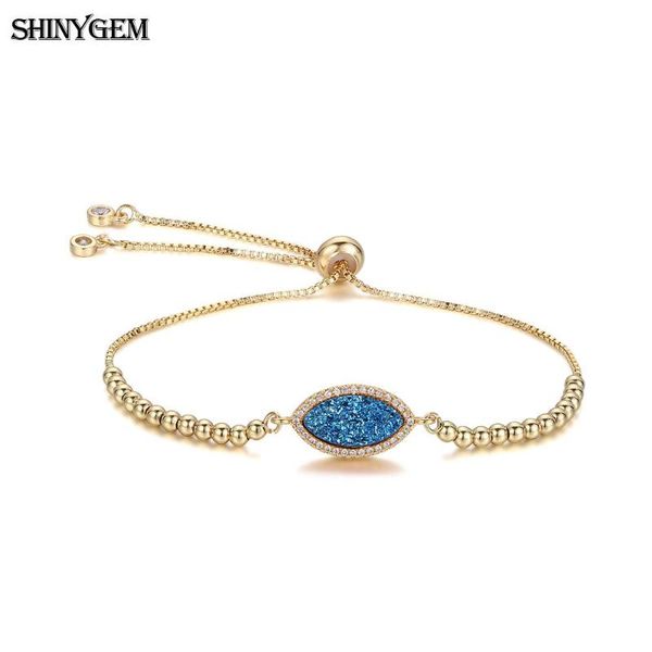 charm bracelets shinygem small druzy evil eye adjustable golden link chain wrist fashion gold bead for women, Golden;silver
charm bracelets shinygem small druzy evil eye adjustable golden link chain wrist fashion gold bead for women, Golden;silver