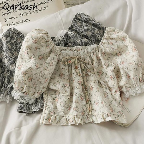 women's blouses & shirts women retro simple patchwork fashion french style femme romantic basic blusas lace summer ins classic crops, White
women's blouses & shirts women retro simple patchwork fashion french style femme romantic basic blusas lace summer ins classic crops, White