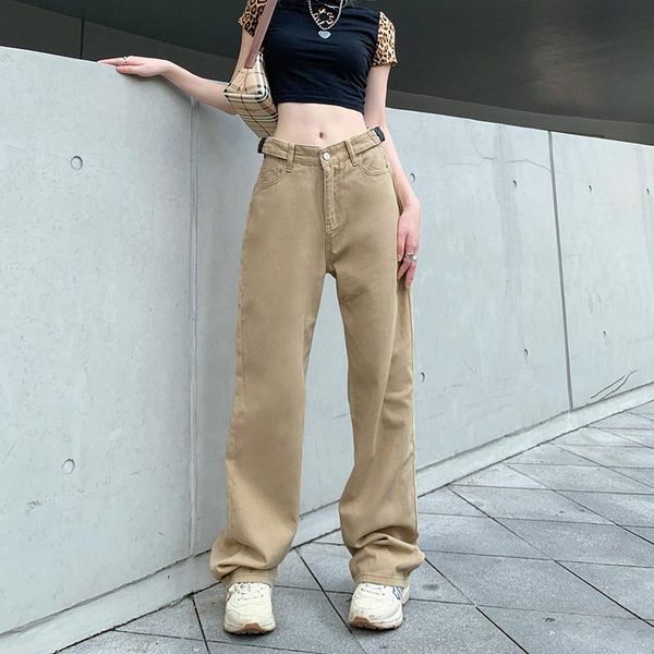 women's jeans khaki high waist women loose straight streetwear denim trousers lady solid color casual pants 202 autumn female, Blue
women's jeans khaki high waist women loose straight streetwear denim trousers lady solid color casual pants 202 autumn female, Blue