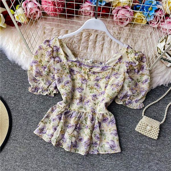 women's blouses & shirts 2021 arrivals summer blouse shirt korean chic square coolar puff sleeved floral sweet gril tunic verano, White
women's blouses & shirts 2021 arrivals summer blouse shirt korean chic square coolar puff sleeved floral sweet gril tunic verano, White