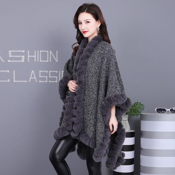 women's fur & faux coat elegant ladies long casual shawl autumn&winter round neck thick warm cloak rex fluffy neckline 2021, Black
women's fur & faux coat elegant ladies long casual shawl autumn&winter round neck thick warm cloak rex fluffy neckline 2021, Black