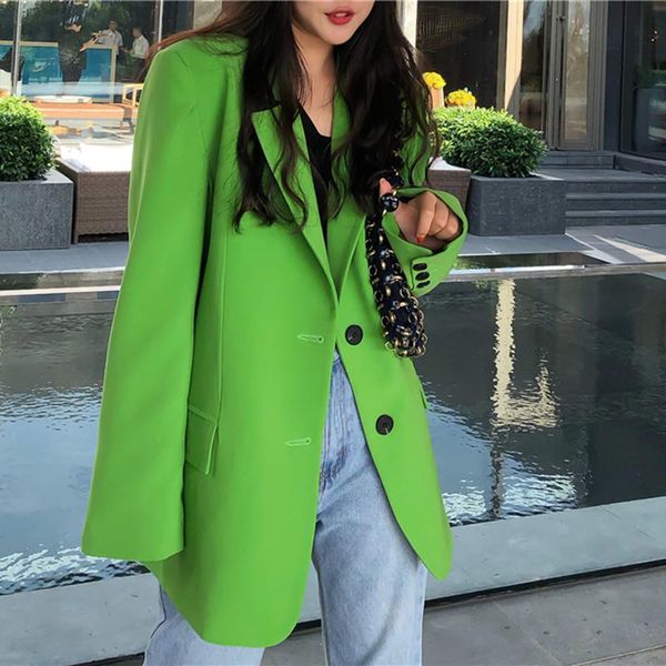 chic korean style women suits custom made loose blazer streetwear lady daily casual jacket 1 piece women's two pants, White
chic korean style women suits custom made loose blazer streetwear lady daily casual jacket 1 piece women's two pants, White
