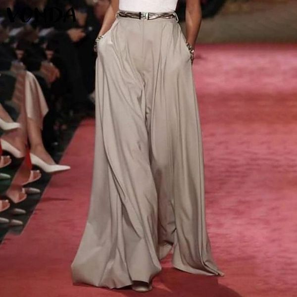 women's pants & capris summer vonda women high waist palazzo ladies casual loose wide leg long trousers pantalones femme s-, Black;white
women's pants & capris summer vonda women high waist palazzo ladies casual loose wide leg long trousers pantalones femme s-, Black;white