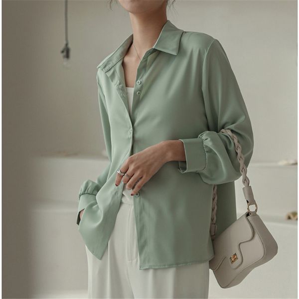 all match basewear plus size lapel casual femme chic gentle streetwear office lady outwear solid ol shirts 210421, White
all match basewear plus size lapel casual femme chic gentle streetwear office lady outwear solid ol shirts 210421, White