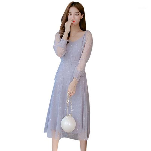 casual dresses vintage solid mesh maxi dress women 2021 autumn boho long-sleeve long elegant v-neck lace shirt robe, Black;gray
casual dresses vintage solid mesh maxi dress women 2021 autumn boho long-sleeve long elegant v-neck lace shirt robe, Black;gray