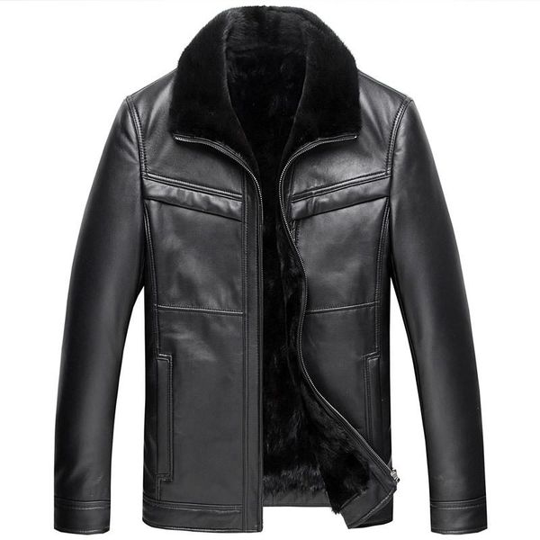 men's leather & faux genuine jacket men sheepskin real coat plus size mens winter casaco sd2052 yy1161, Black
men's leather & faux genuine jacket men sheepskin real coat plus size mens winter casaco sd2052 yy1161, Black