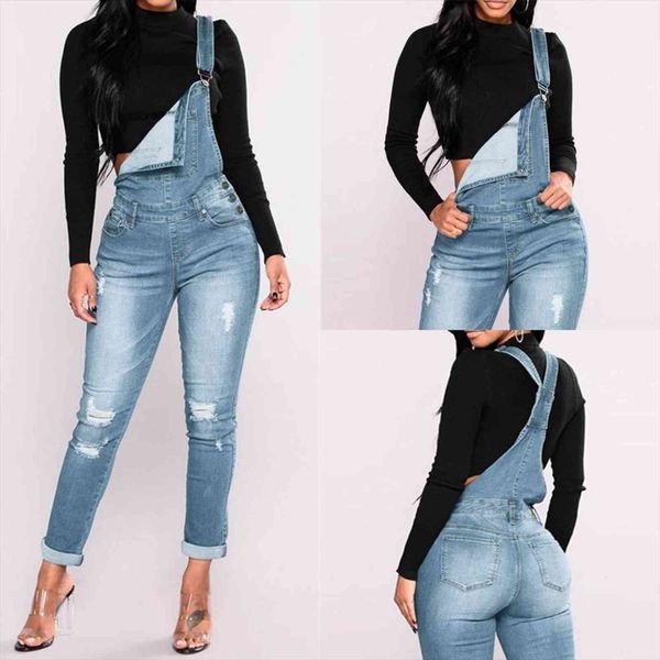 with holes in their straps womens romper straightforward tight calf jeans denim jumpsuit summer overalls 30, Black;white
with holes in their straps womens romper straightforward tight calf jeans denim jumpsuit summer overalls 30, Black;white