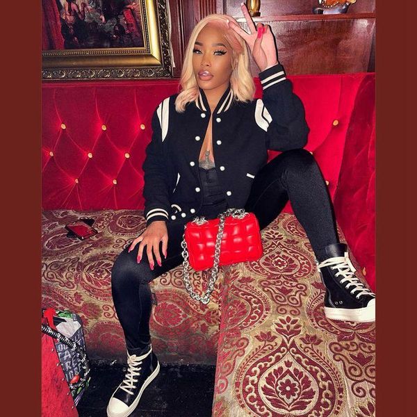women's jackets fashion women clothing button print pockets baseball jacket fall winter casual coat harajuku clothes streetwear wholesa, Black;brown
women's jackets fashion women clothing button print pockets baseball jacket fall winter casual coat harajuku clothes streetwear wholesa, Black;brown
