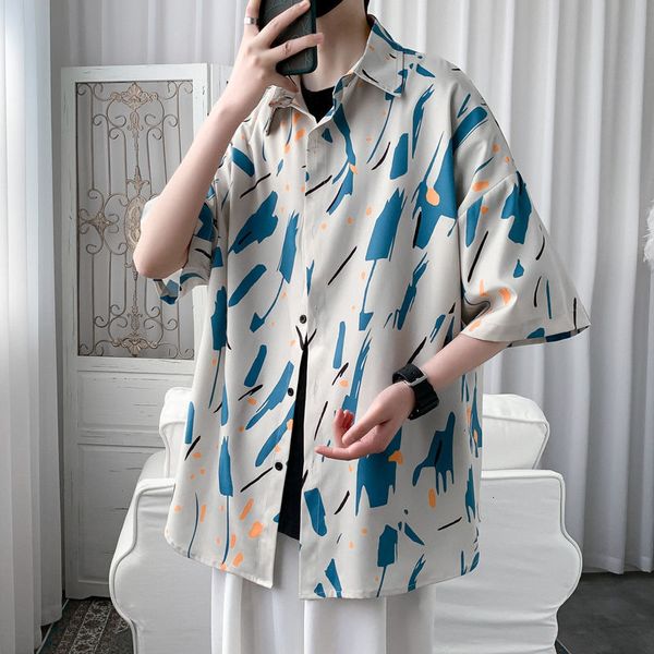 men's casual shirts summer short sleeve hawaiian shirt sunscreen clothes loose trend beach fashion 0jc6, White;black
men's casual shirts summer short sleeve hawaiian shirt sunscreen clothes loose trend beach fashion 0jc6, White;black