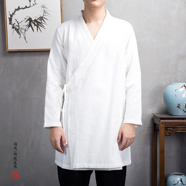 ethnic clothing hanfu shirt men's youth tang suit retro style linen jacket 2021 chinese improved long section slung cardigan robe, Red
ethnic clothing hanfu shirt men's youth tang suit retro style linen jacket 2021 chinese improved long section slung cardigan robe, Red