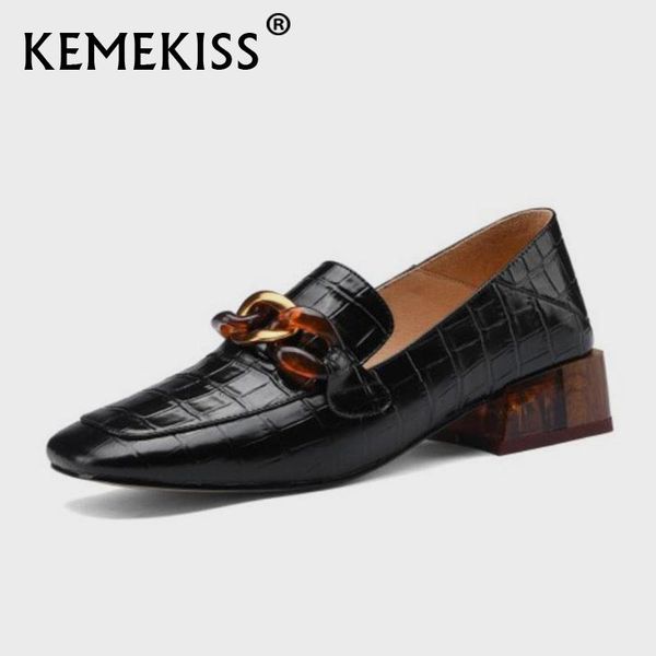 kemekiss women pumps genuine leather chain square heel shoes fashion elegant ladies footwear size 33-40 dress, Black
kemekiss women pumps genuine leather chain square heel shoes fashion elegant ladies footwear size 33-40 dress, Black