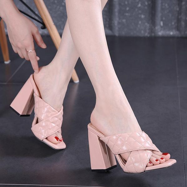 plus size women sandals 11cm heel sandal woman 2021 hight heels slippers brand chunky square toe dames sandalen, Black
plus size women sandals 11cm heel sandal woman 2021 hight heels slippers brand chunky square toe dames sandalen, Black