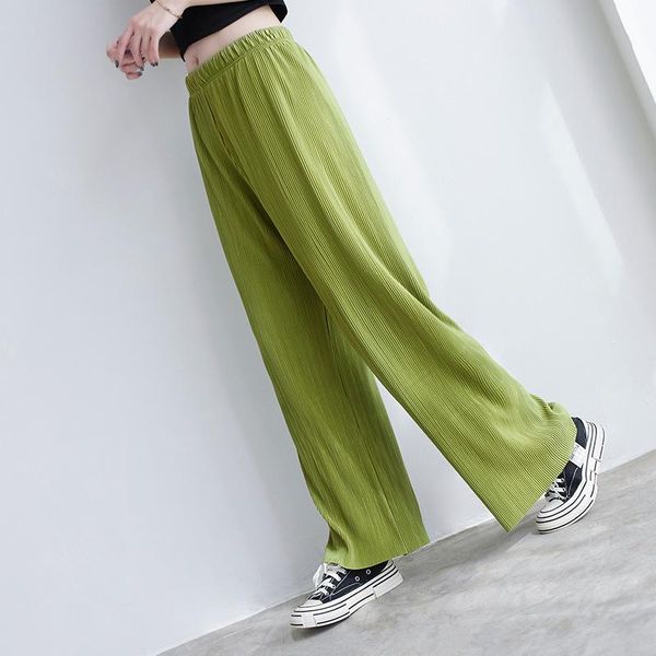 women's pants & capris 2021 spring autumn casual elastic high waist was thin simple solid color loose plus size women wide leg, Black;white
women's pants & capris 2021 spring autumn casual elastic high waist was thin simple solid color loose plus size women wide leg, Black;white