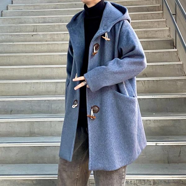 men's wool & blends autumn winter hooded woolen coat men warmth fashion oversized long korean loose cloth jacket mens overcoat m-2xl, Black
men's wool & blends autumn winter hooded woolen coat men warmth fashion oversized long korean loose cloth jacket mens overcoat m-2xl, Black