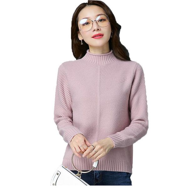 women's sweaters autumn winter women knit sweater long sleeve pullover cashmere loose bottoming female half high collar plus size, White;black
women's sweaters autumn winter women knit sweater long sleeve pullover cashmere loose bottoming female half high collar plus size, White;black