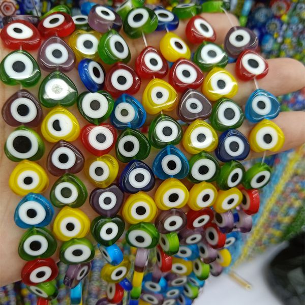 10mm 12mm mix color lampwork beads heart shape evil eye loose handmade lampwork glass bead for jewelry making diy bracelet 15'', Black
10mm 12mm mix color lampwork beads heart shape evil eye loose handmade lampwork glass bead for jewelry making diy bracelet 15'', Black