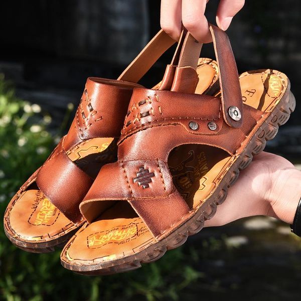 sandals 2021 summer tendon bottom non-slip leather men wear-resistant korean casual beach shoes dual-use slippers soft botto, Black
sandals 2021 summer tendon bottom non-slip leather men wear-resistant korean casual beach shoes dual-use slippers soft botto, Black