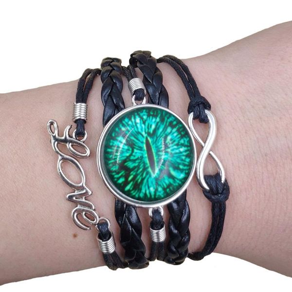 charm bracelets 2021 multilayer evil eye leather bracelet style punk brown/black/white round time gem women gift at001-012, Golden;silver
charm bracelets 2021 multilayer evil eye leather bracelet style punk brown/black/white round time gem women gift at001-012, Golden;silver