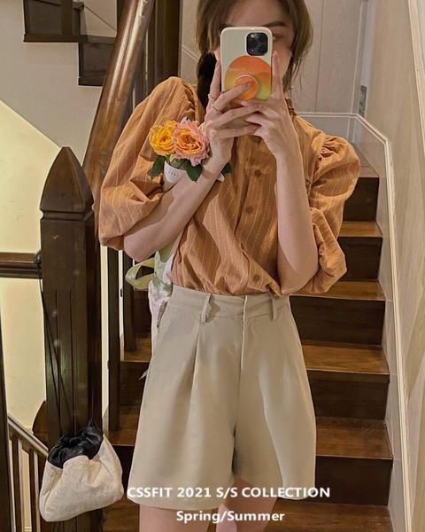 women's blouses & shirts and milk orange lace hubble-bubble sleeve shirt female summer design feeling small lazy short-sleeved, White
women's blouses & shirts and milk orange lace hubble-bubble sleeve shirt female summer design feeling small lazy short-sleeved, White