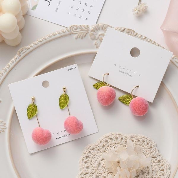 hoop & huggie fashion simulation peach stud earrings girl cute romantic contracted acrylic leaves tassel for women jewelry gift, Golden;silver
hoop & huggie fashion simulation peach stud earrings girl cute romantic contracted acrylic leaves tassel for women jewelry gift, Golden;silver