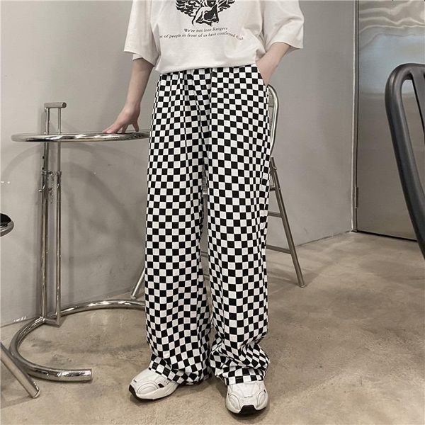 women's pants & capris fashion harajuku plaid straight leg women casual high waist wide chic long trouser female checkerboard all-match, Black;white
women's pants & capris fashion harajuku plaid straight leg women casual high waist wide chic long trouser female checkerboard all-match, Black;white