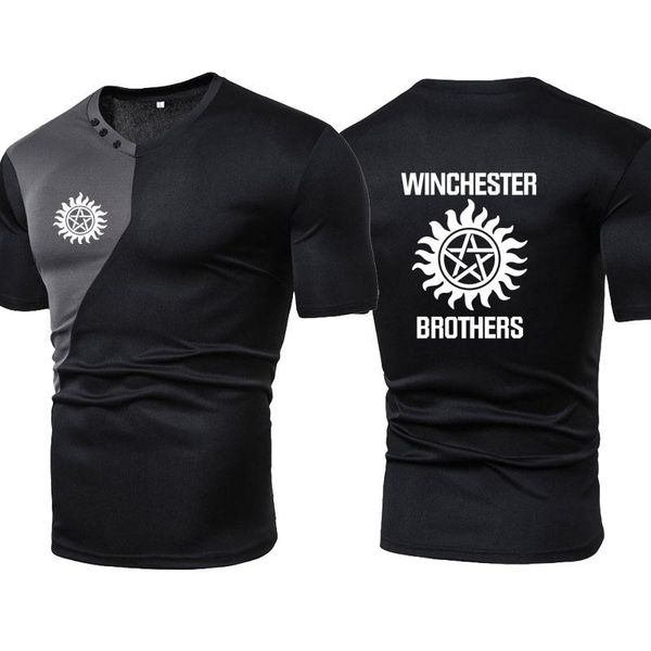 men's t-shirts cotton winchester bros printed summer fashion t-shirt stitching color sports mens short sleeve, White;black
men's t-shirts cotton winchester bros printed summer fashion t-shirt stitching color sports mens short sleeve, White;black