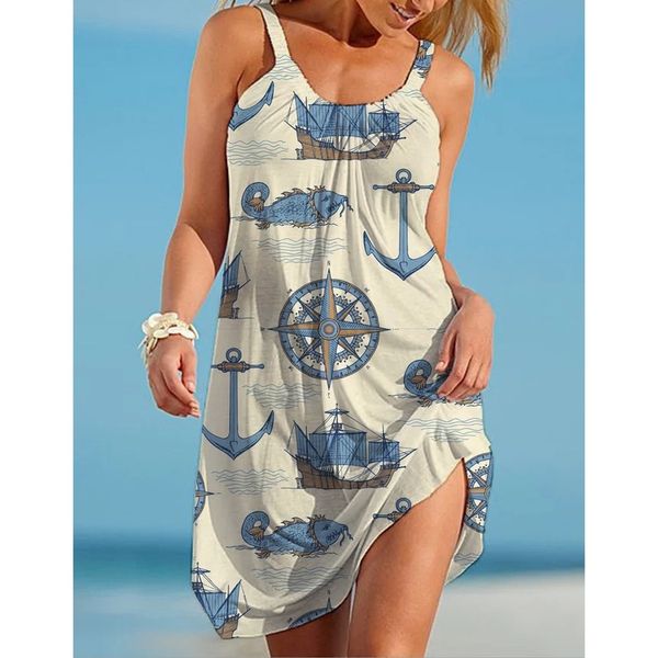 delicacy long-sleeved round neck strap new style 3d printing loose summer beach seabed animal ocs sling sleeveless casual dress, Black;gray
delicacy long-sleeved round neck strap new style 3d printing loose summer beach seabed animal ocs sling sleeveless casual dress, Black;gray