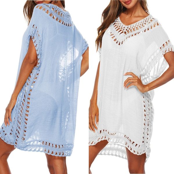 blue kaftan beach dress women cover-ups summer black tunic swimsuit cover up v-neck party dresses pareo beach wear 9 color 210319, White;black
blue kaftan beach dress women cover-ups summer black tunic swimsuit cover up v-neck party dresses pareo beach wear 9 color 210319, White;black