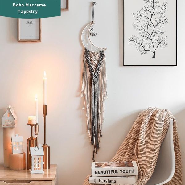 tapestries hand-woven boho tapestry macrame grey moon shape dream catcher wall decorations garden outside decors bohemian room decor ins
tapestries hand-woven boho tapestry macrame grey moon shape dream catcher wall decorations garden outside decors bohemian room decor ins