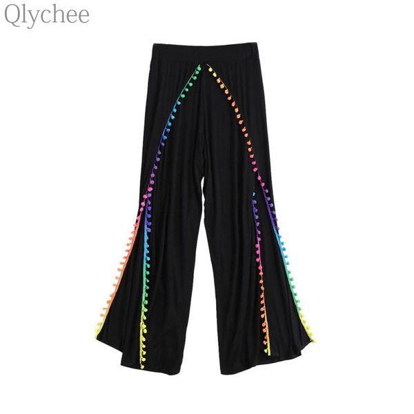 women's pants & capris qlychee colorful ball flare elastic waist loose trousers women summer casual, Black;white
women's pants & capris qlychee colorful ball flare elastic waist loose trousers women summer casual, Black;white