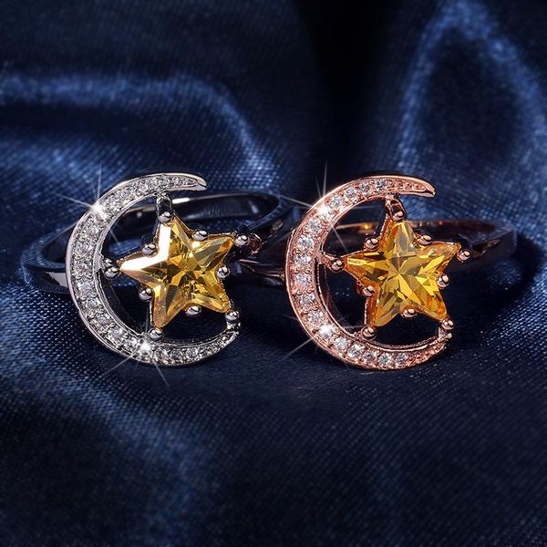 cluster rings ajojewel elegant zircon crystal star moon ring korea style jewelry women's wholesale party gift, Golden;silver
cluster rings ajojewel elegant zircon crystal star moon ring korea style jewelry women's wholesale party gift, Golden;silver