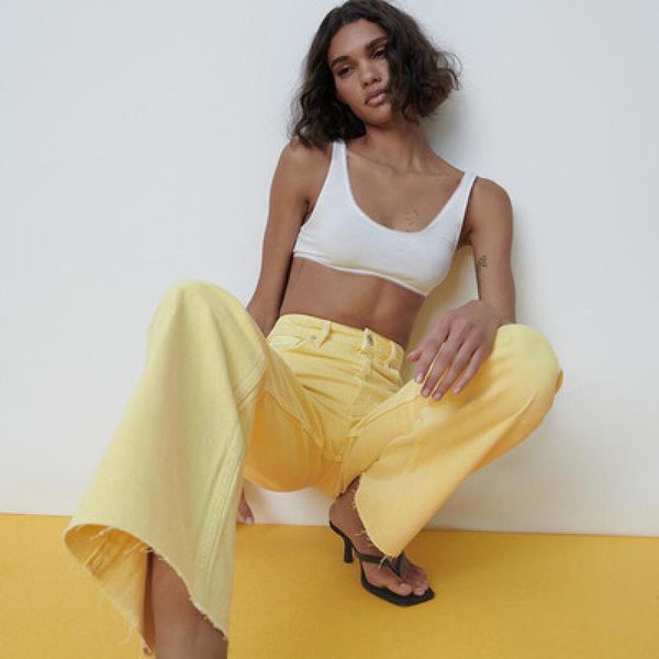 women's jeans 2021 spring wear european and american style multi-color high waist slimming straight color, Blue
women's jeans 2021 spring wear european and american style multi-color high waist slimming straight color, Blue