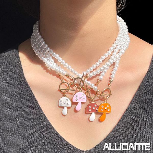 chokers sweet candy color cute mushroom pearl beaded necklaces for women colorful drip glaze choker pendant necklace party jewelry gifts, Golden;silver
chokers sweet candy color cute mushroom pearl beaded necklaces for women colorful drip glaze choker pendant necklace party jewelry gifts, Golden;silver