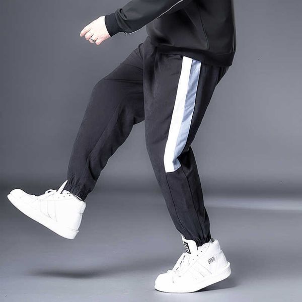 men's pants plus 7xl 6xl xxxxxl mens joggers fitness sportswear bottoms sweatpants trousers male stripe jogging sports casual x0a3, Black