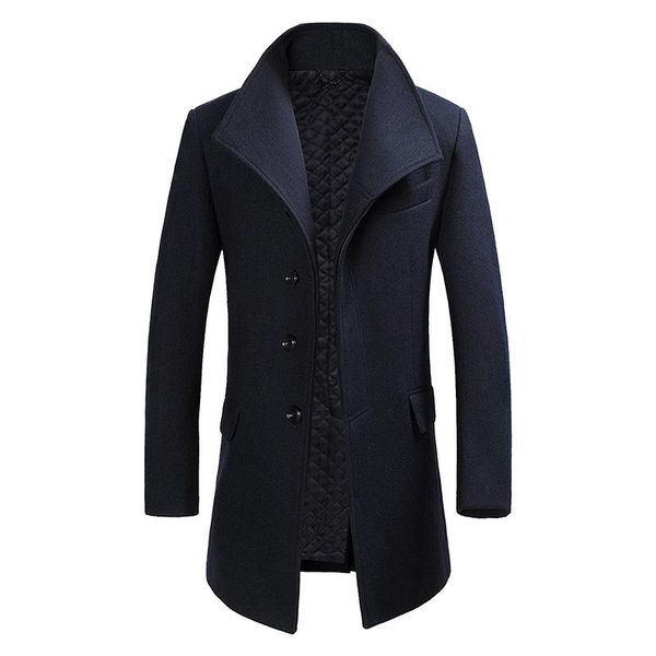 men's wool & blends men mid-length slim-fit woolen coat with stand-collar solid color casual jacket style s-4xl, Black
men's wool & blends men mid-length slim-fit woolen coat with stand-collar solid color casual jacket style s-4xl, Black