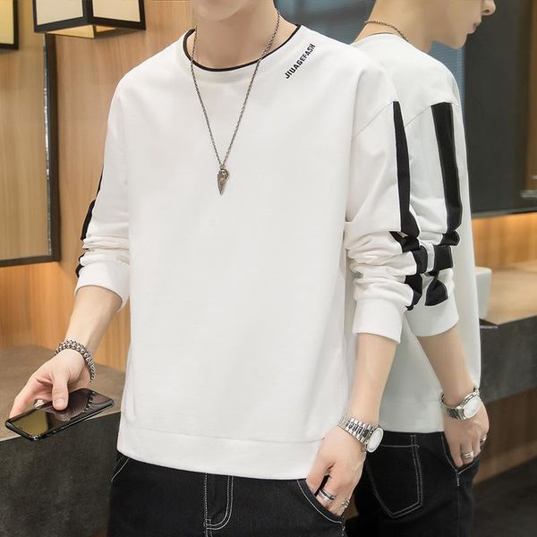men's hoodies & sweatshirts 2021 autumn and winter korean men's round neck long-sleeved sweater trendy slim bottoming shirt, Black
men's hoodies & sweatshirts 2021 autumn and winter korean men's round neck long-sleeved sweater trendy slim bottoming shirt, Black