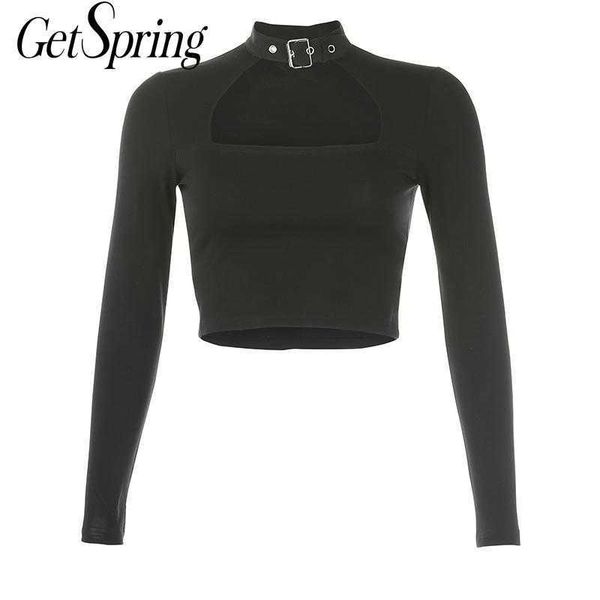 getspring women t shirt stand collar hollow out tee crop long sleeve summer slim thin bottoming t-shirt 210601, White
getspring women t shirt stand collar hollow out tee crop long sleeve summer slim thin bottoming t-shirt 210601, White