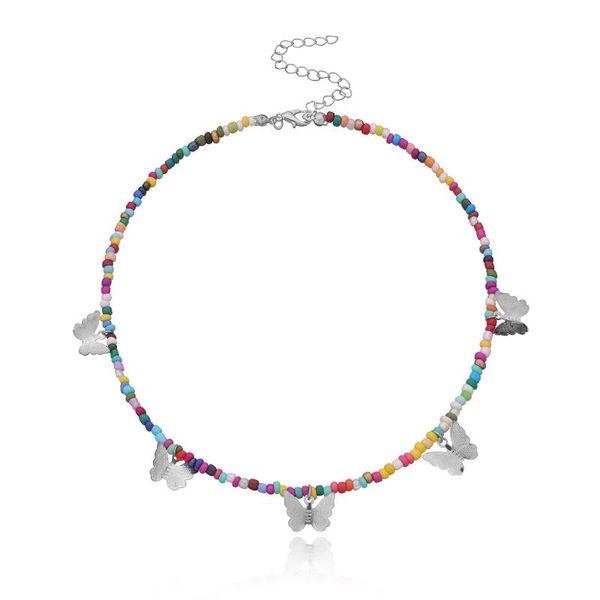 european and american cross border jewelry fashion alloy butterfly pendant necklace feminine temperament simple color rice beads chokers, Golden;silver
european and american cross border jewelry fashion alloy butterfly pendant necklace feminine temperament simple color rice beads chokers, Golden;silver