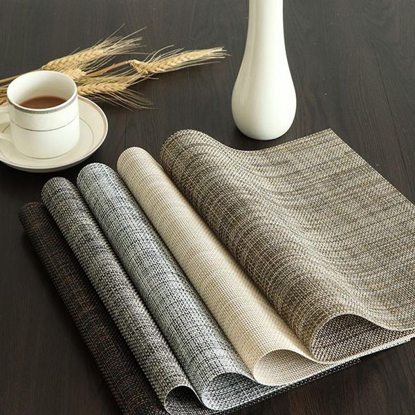 mats & pads 4 pvc washable placemats for dining table mat non-slip placemat set in kitchen accessories cup wine pad 
mats & pads 4 pvc washable placemats for dining table mat non-slip placemat set in kitchen accessories cup wine pad