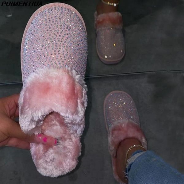 dropship women rhinestone slippers furry fur slides flops fluffy plush house shoes female winter warm, Black
dropship women rhinestone slippers furry fur slides flops fluffy plush house shoes female winter warm, Black