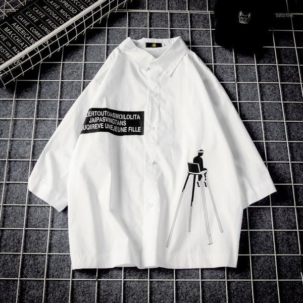mens blouses fashion summer casual shirts men printed 7-point sleeves loose half sleeve japanese male blouse men's, White;black
mens blouses fashion summer casual shirts men printed 7-point sleeves loose half sleeve japanese male blouse men's, White;black