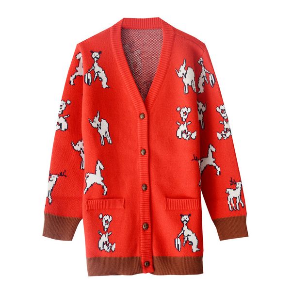 women's jackets autumn winter christmas women jacquard animal loose sweater red v-neck knitted cardigan jacket coat brand design vi86, Black;brown
women's jackets autumn winter christmas women jacquard animal loose sweater red v-neck knitted cardigan jacket coat brand design vi86, Black;brown