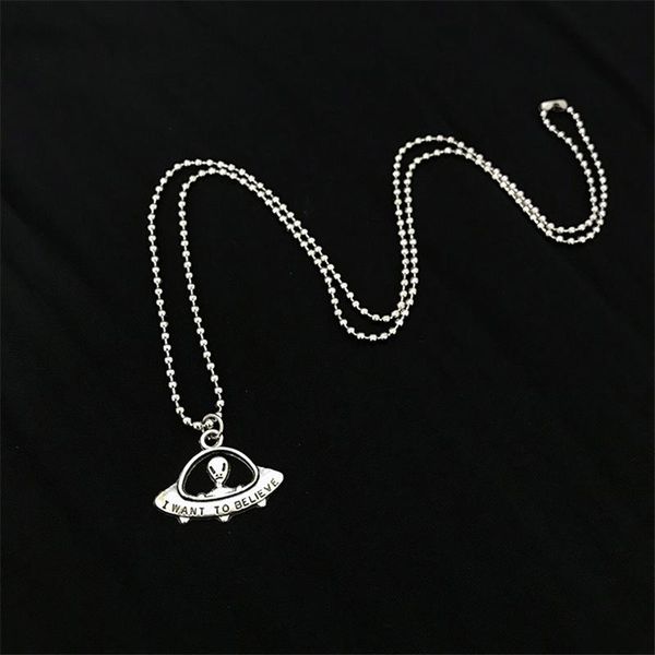 chains alien spacecraft pendant necklace for women men trendy vintage hiphop punk club party holiday daily jewelry, Silver
chains alien spacecraft pendant necklace for women men trendy vintage hiphop punk club party holiday daily jewelry, Silver