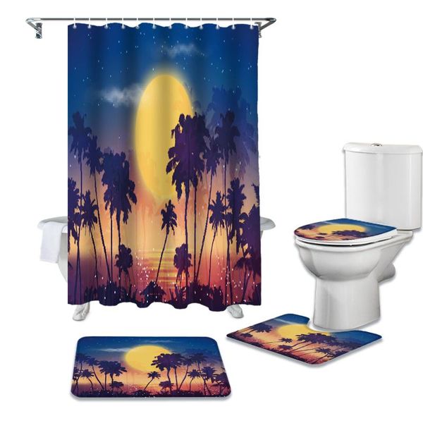 shower curtains 4pcs/set moon palm tree seaside landscape print curtain bathroom toilet cover mat non-slip rug set bathtub decor
shower curtains 4pcs/set moon palm tree seaside landscape print curtain bathroom toilet cover mat non-slip rug set bathtub decor