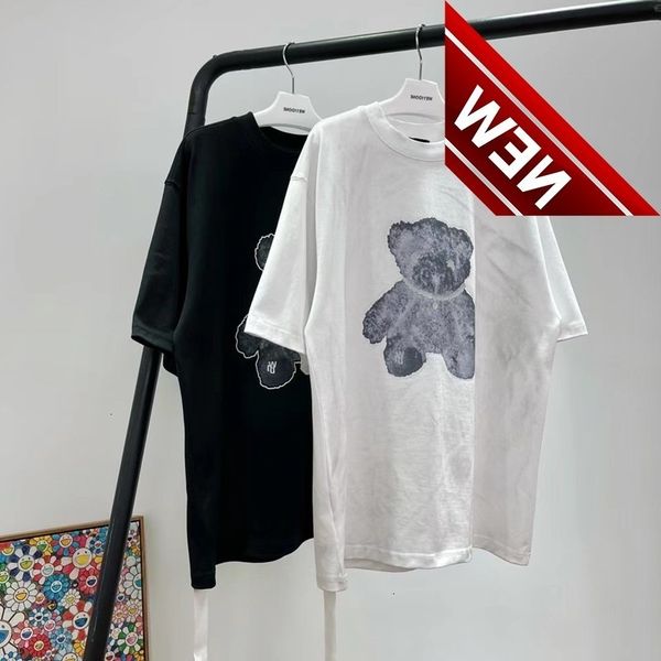 we11done summer loose print short sleeve round neck 3m reflective necklace bear well half men's t-shirt top, White;black
we11done summer loose print short sleeve round neck 3m reflective necklace bear well half men's t-shirt top, White;black