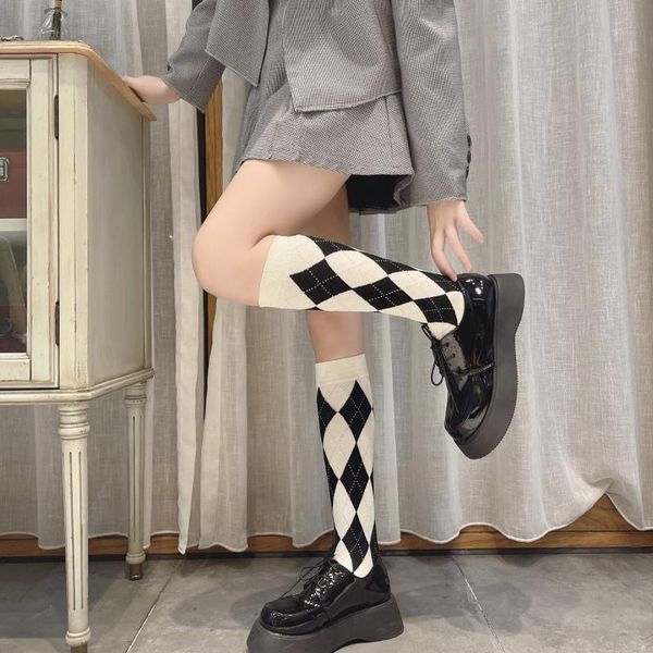 men's socks 1 pair women's autumn and winter british style versatile diamond lattice middle tube jk calf, Black
men's socks 1 pair women's autumn and winter british style versatile diamond lattice middle tube jk calf, Black