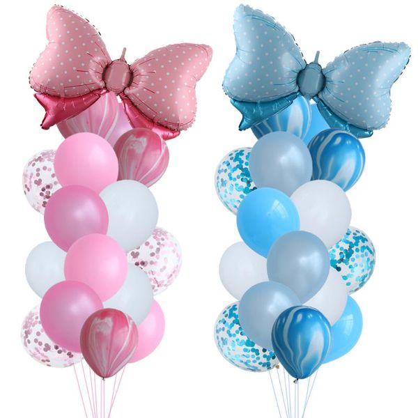 17pcs pink blue bowknot set boy girl confetti latex balloons helium globos for kids birthday party decoration baby shower
17pcs pink blue bowknot set boy girl confetti latex balloons helium globos for kids birthday party decoration baby shower
